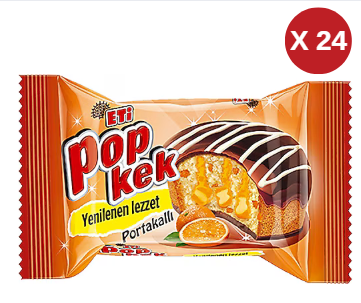 ETİ POPKEK PORTAKALLI  60 GR (24 ADET)