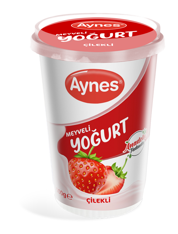 AYNES 500 GR MEYVELİ YOĞURT ÇİLEK 1 ADET