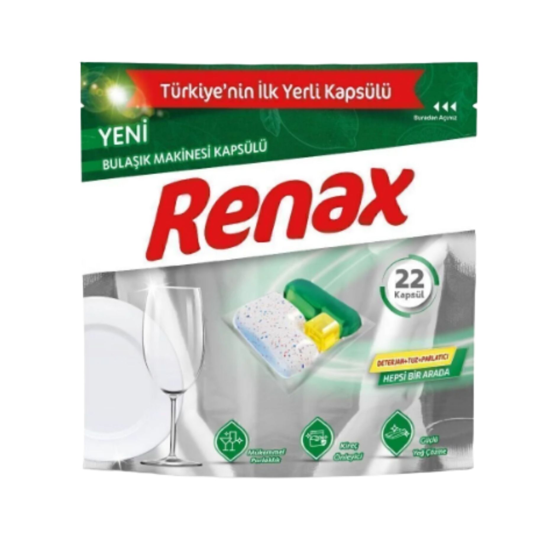 RENAX BULAŞIK MAKİNESİ KAPSÜL 80 AD.
