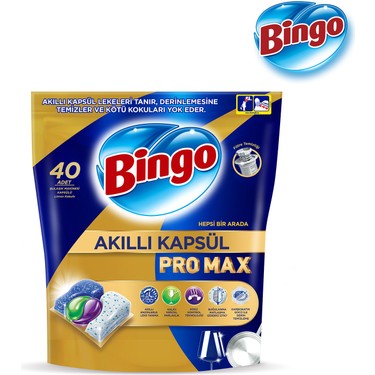 BİNGO AKILLI BULAŞIK KAPSÜLÜ PRO MAX 40 LI