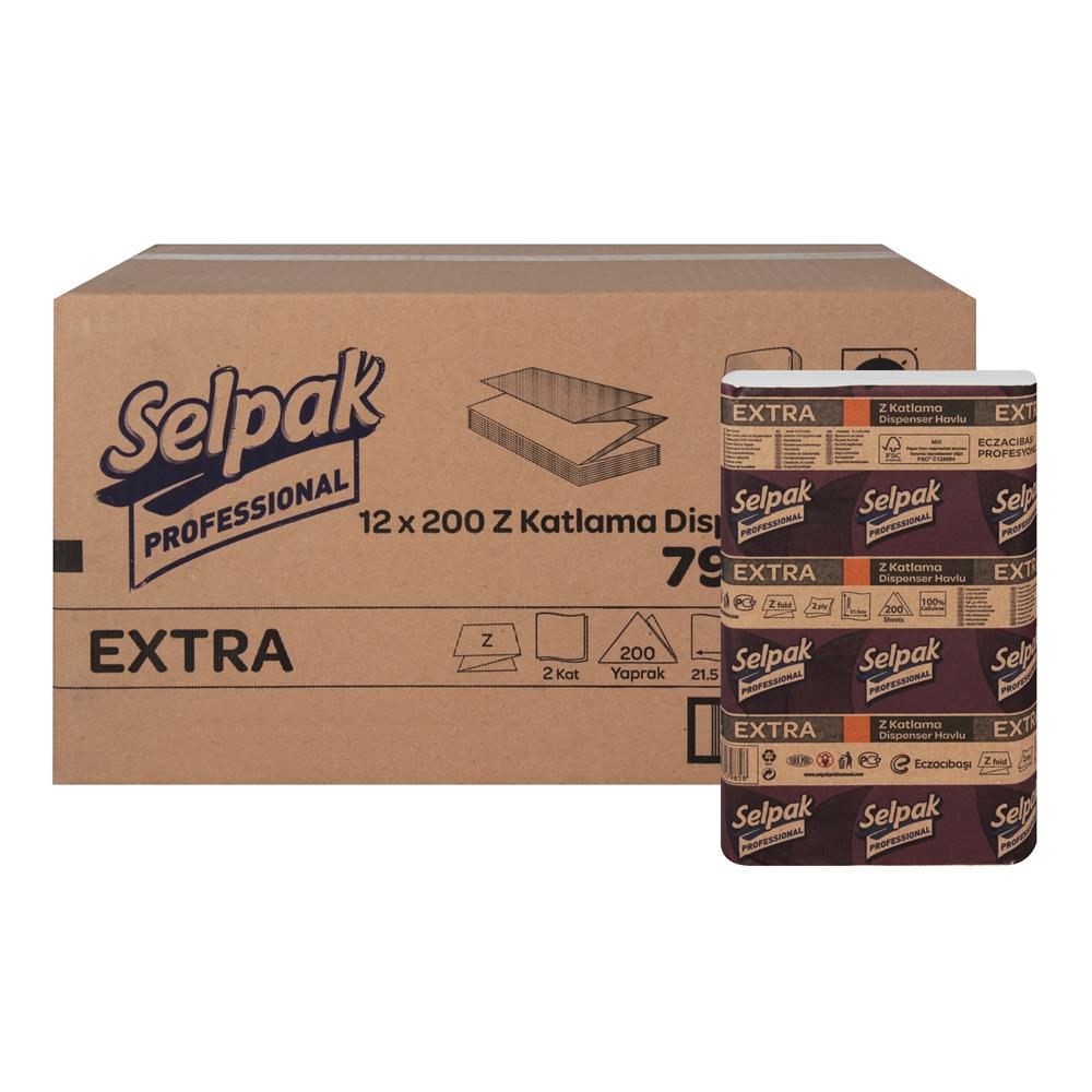 SELPAK EXTRA Z HAVLU 200*12 Lİ