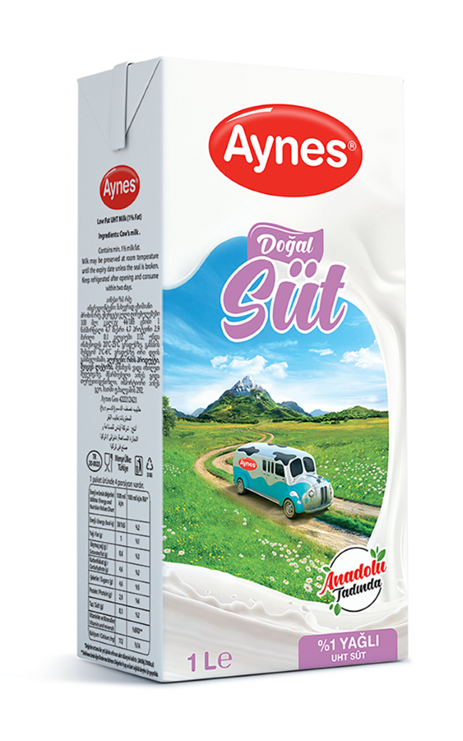 AYNES 1 LT YAĞLI UHT SÜT 12 ADET