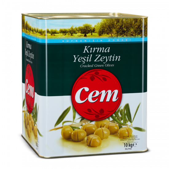 CEM YEŞİL KIRMA ZEYTİN 201-260 10 KG