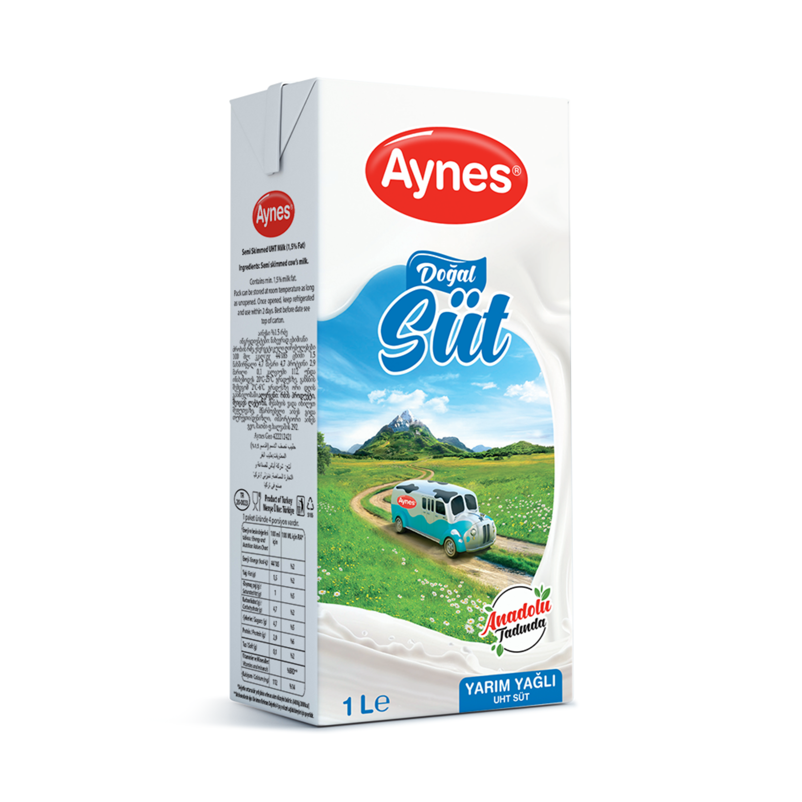 AYNES 1 LT %0,5 YAĞLI UHT SÜT