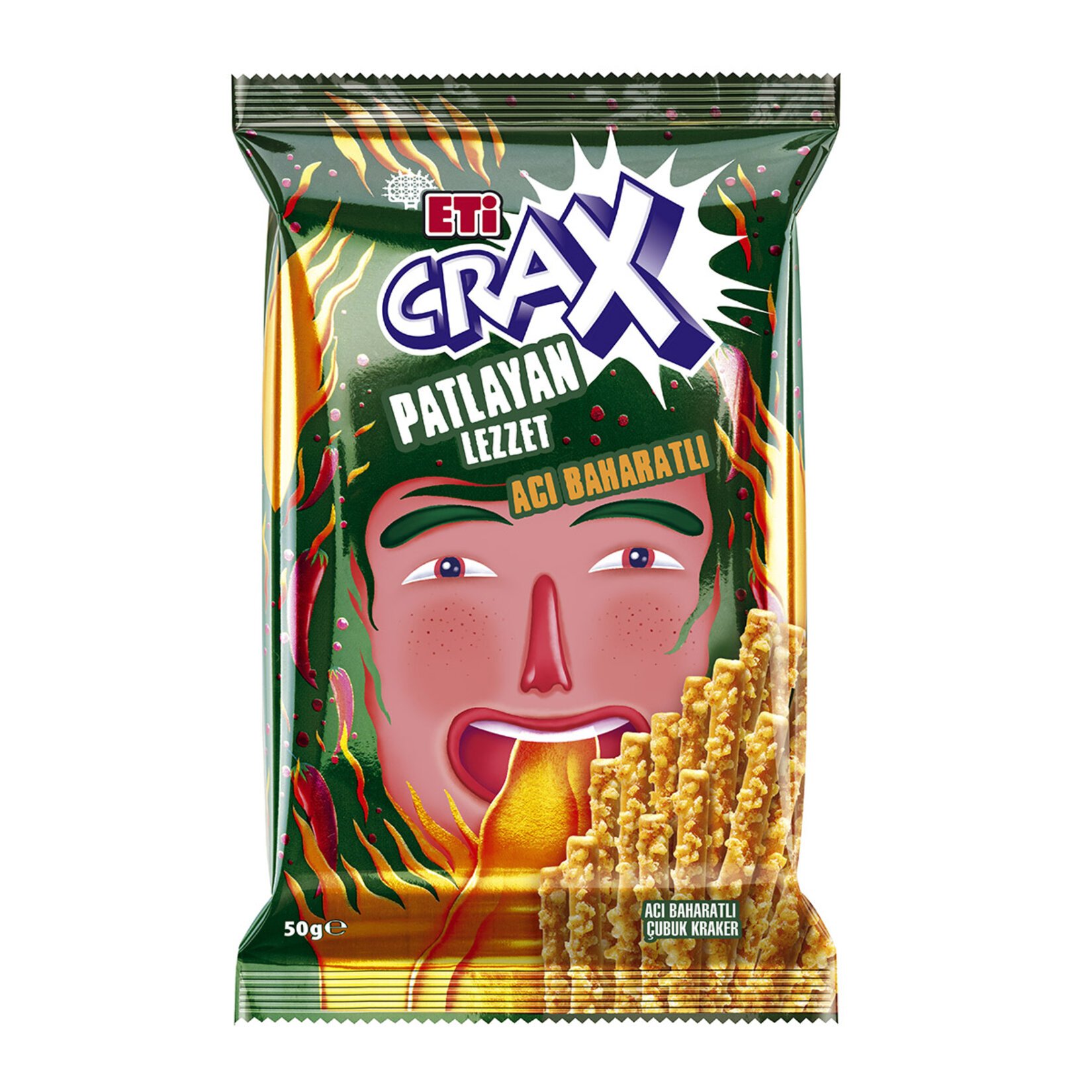 ETİ CRAX ACI BAHARATLI 50 GR ( 20 ADET )